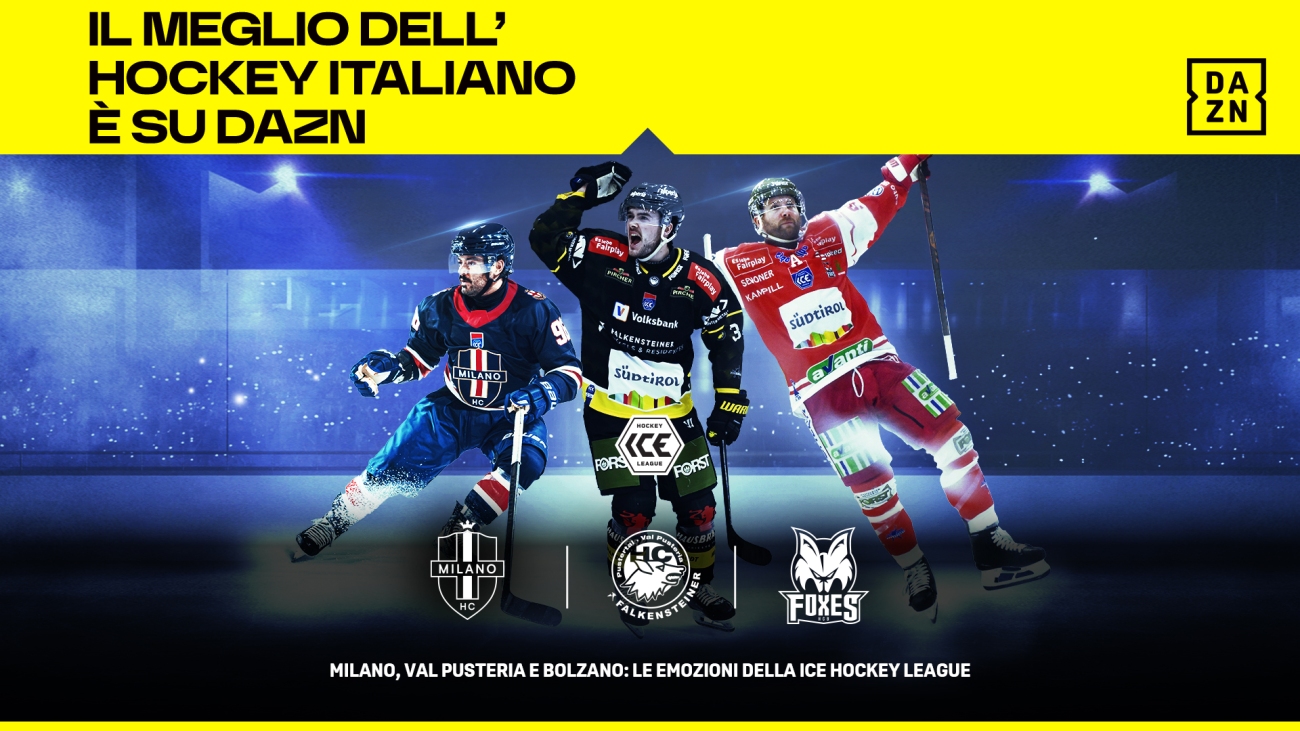 Il grande hockey italiano della ICE Hockey League torna su DAZN 